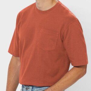 Duluth Trading Co Relaxed Fit Long Tail Shirt Men's Big Tall Burnt Orange 2XL